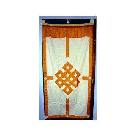 Tenda tibetana per porta - giallo/avorio