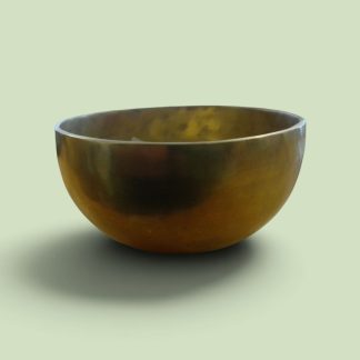 Campana Tibetana in lega dei 7 metalli Nota RE d4 312 HZ - R240/O con OM intarsiato